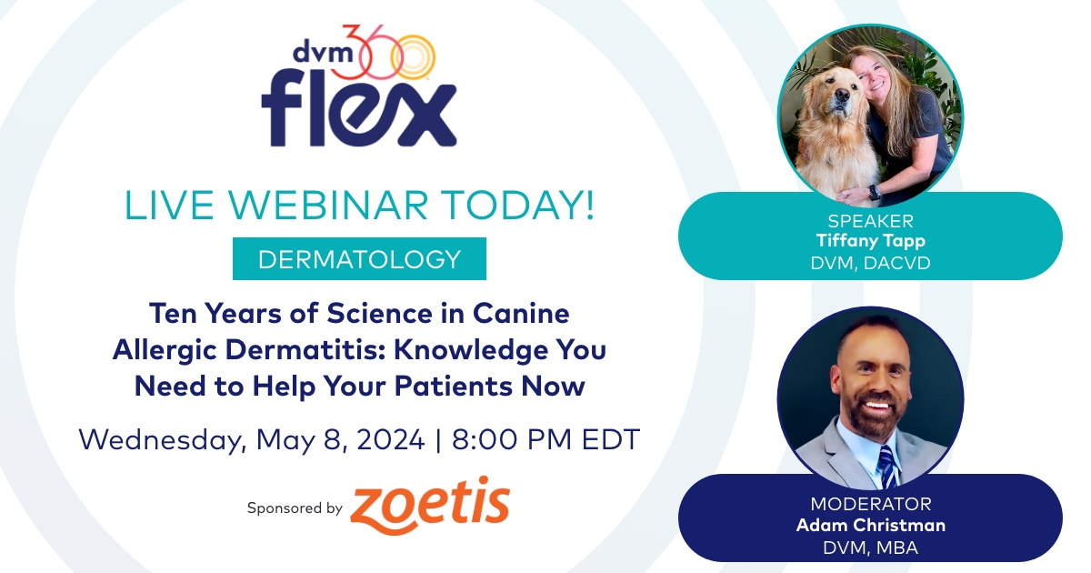 Revolutionize your approach to managing allergic and atopic dermatitis in dogs with Tiffany Tapp, DVM, DACVD. Unveil the latest breakthroughs and advancements in canine dermatology. Earn 1 RACE-approved CE credit. Register: ow.ly/LfvZ50R7uqO