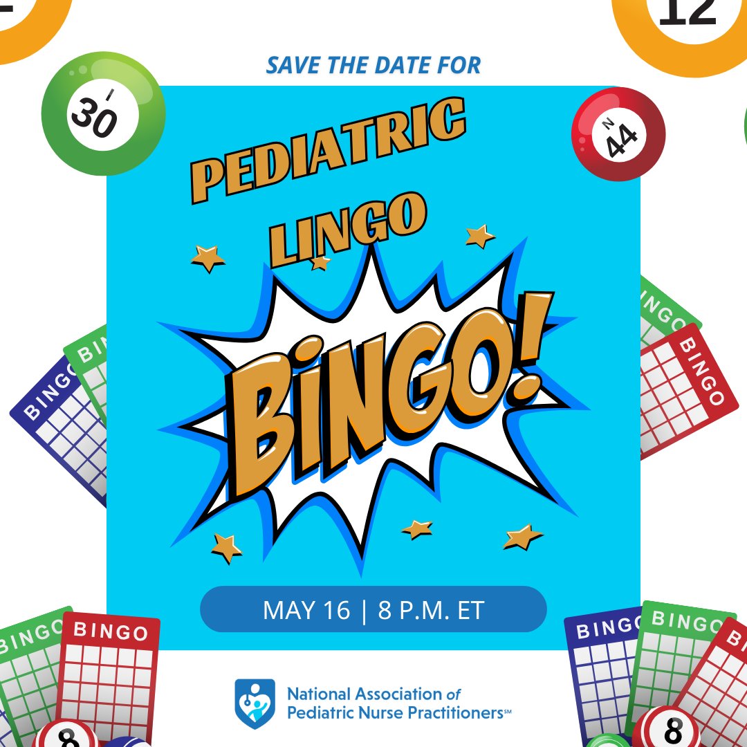 Join the next TeamPeds: Pediatric Lingo Bingo – a unique and interactive live online game experience in partnership with NAPNAP’s SIGs! The next Lingo Bingo will be sponsored by the Palliative Care SIG on Thursday, May 16, at 8 p.m. ET. Register: us06web.zoom.us/meeting/regist…