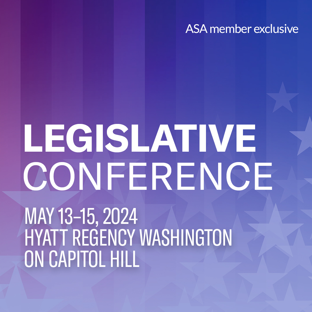 Your practice. Your priorities. Your voice. Join us in Washington, D.C. May 13-15 for LEGISLATIVE CONFERENCE 2024. Help shape policy around the issues that matter most and let your voice be heard. Register now: ow.ly/nBcg50RuAwq #ASAWLC