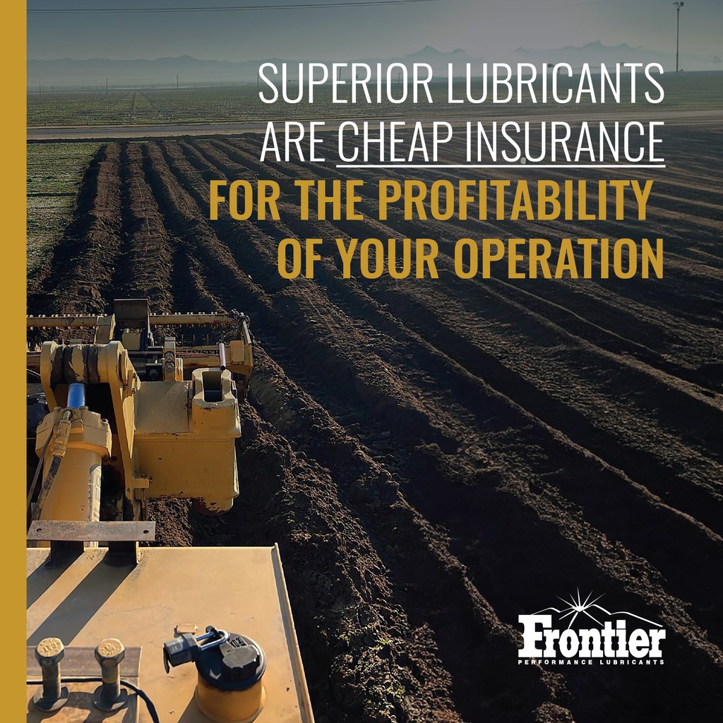 Superior lubricants are cheap insurance for the profitability of your operation! 

#Frontier #FrontierLube #Lubricant #Oil #grease #Agriculture #Ag #MyJobDependsOnAg #Farms #Farming #Equipment #HeavyEquipment #Mining #Aggregagte #Harvest #Construction #Tractors #Trucking