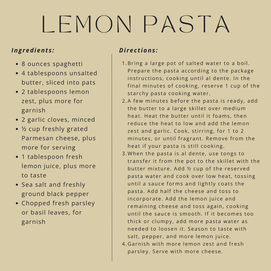lauramcintosh's tweet image. 🍋💫 Ready to brighten up your dinner table? Dive into a burst of flavor with our Lemon Pasta! 🌟 Quick, fresh, and oh-so-delicious, it's the perfect dish to celebrate Mom this weekend. Whip it up in just 20 minutes for a taste of pure joy! ✨ #LemonPasta #CookingForMom