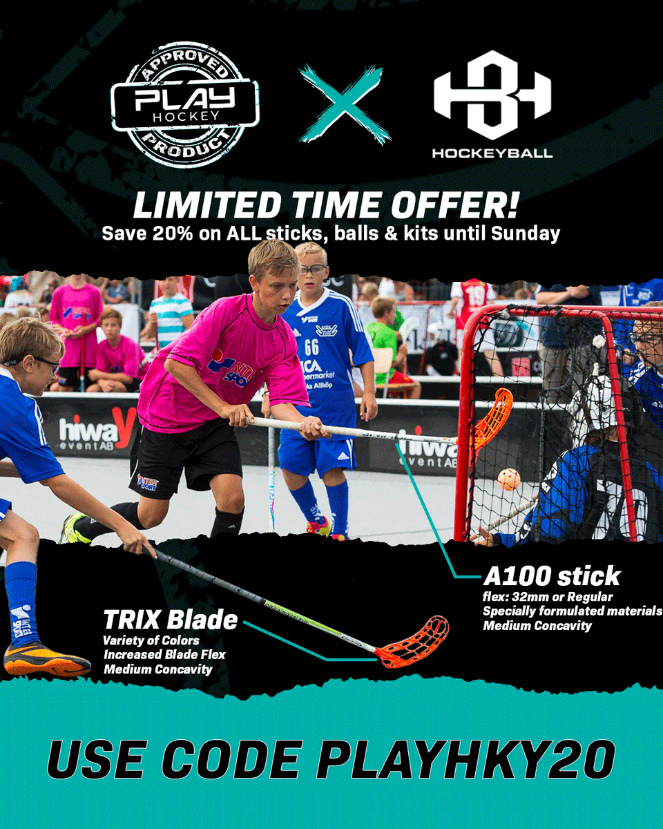 PLAY Approved Product | HockeyBall LIMITED TIME OFFER! Save 20% on ALL sticks, balls and kits until Sunday May 12 @ Midnight! Don't miss out on this sweet deal🛒 Score Top Shelf Savings ➡️ bit.ly/438psZa