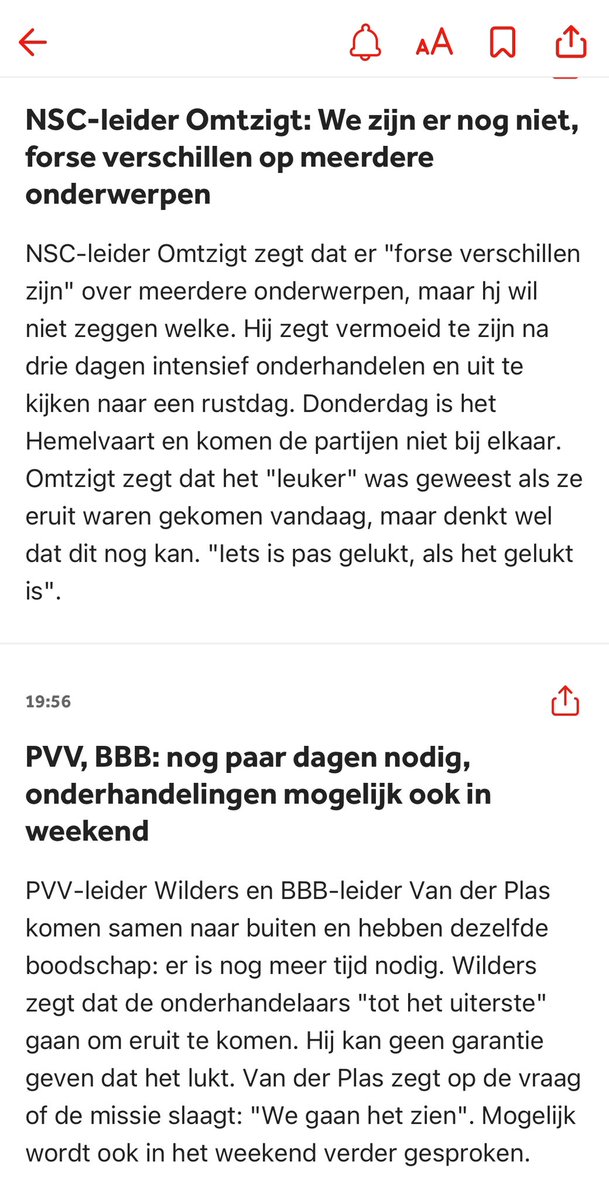 Pragmatische communicatie. Omtzigt: “forse verschillen over meerdere onderwerpen” en Wilders: “meer tijd nodig, we gaan tot het uiterste” #formatie