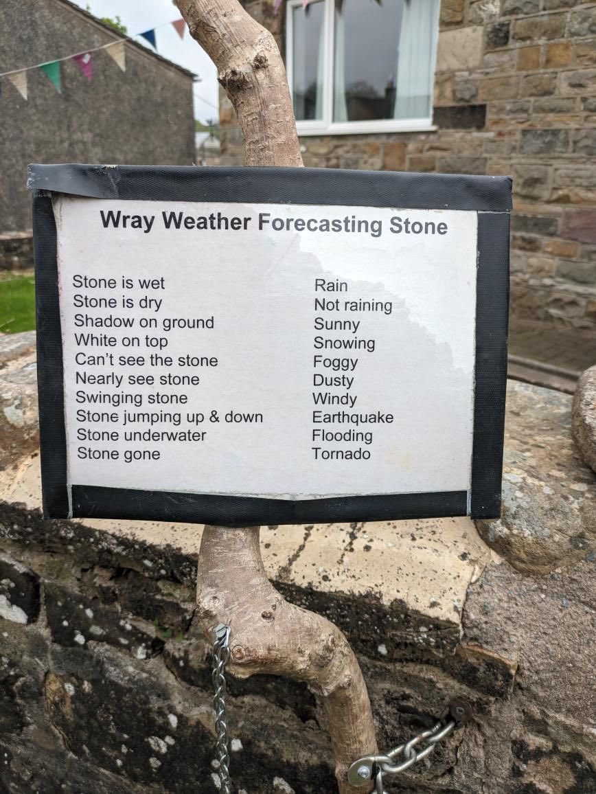 Wray Weather Forecasting Stone. Thanks to Daniel Ryan for sending us these photos this evening. Fascinating!
