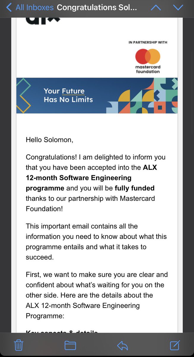 A year ago, I was accepted into the #ALX_SE program 🥹

Finally I can say I have 1 year of experience in software engineering 😌
Hurray 🎉