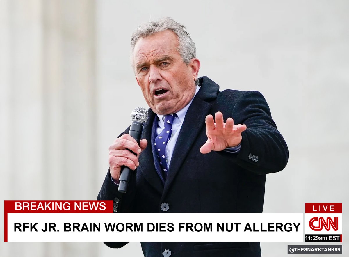 TheSnarkTank99's tweet image. #BREAKING_NEWS
#BrainWorm #RFKJrBrainWorm