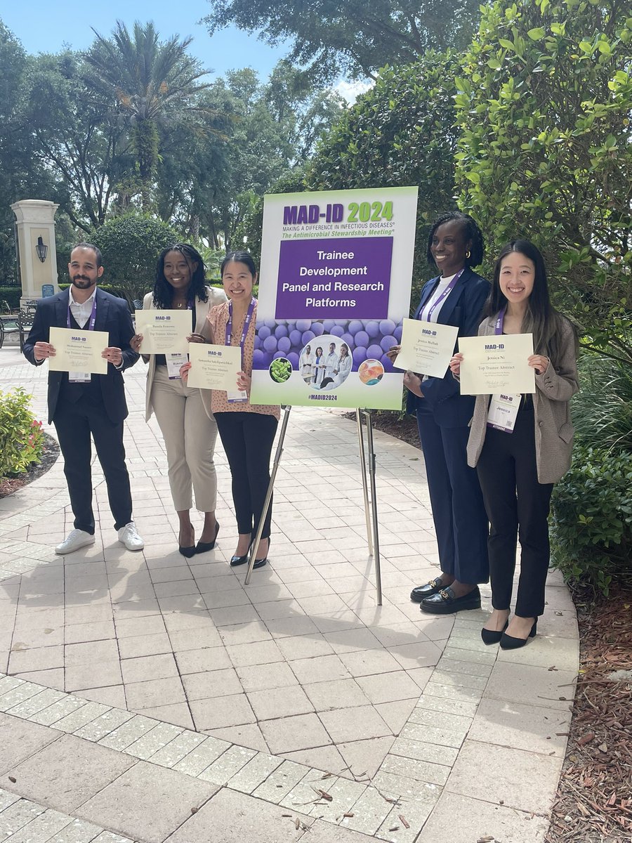 MAD-ID The Antimicrobial Stewardship Meeting®️ (@mad_id_asp) on Twitter photo Amazing job to our trainees at the #MADID2024 Trainee Research Platform presentations, representing @MUSCHealth, <a href="/HenryFordHealth/">Henry Ford Health</a>, <a href="/TuftsMedicalCtr/">Tufts Medical Center</a>, <a href="/UChicagoMed/">UChicago Medicine</a>, and @MHSHospital 🏥 🦠💊 Amazing job to our trainees at the #MADID2024 Trainee Research Platform presentations, representing @MUSCHealth, <a href="/HenryFordHealth/">Henry Ford Health</a>, <a href="/TuftsMedicalCtr/">Tufts Medical Center</a>, <a href="/UChicagoMed/">UChicago Medicine</a>, and @MHSHospital 🏥 🦠💊