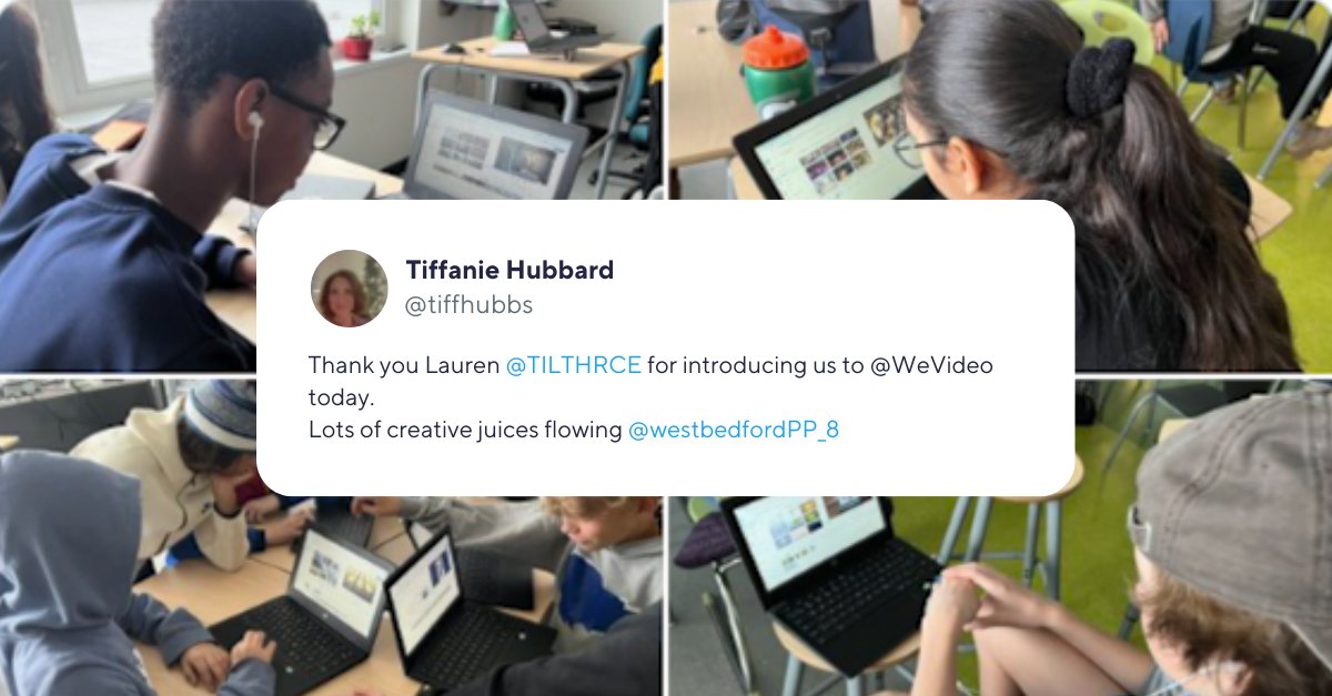 WeVideo's tweet photo. Creativity in action! 🌟 How do you use video in the classroom? Let us know in the comments!
#edtech #videolesson #teachingtools #webinar #wevideo #interactivity #elearning #editing #classroom #digitallesson https://t.co/O8INJOkBOG
