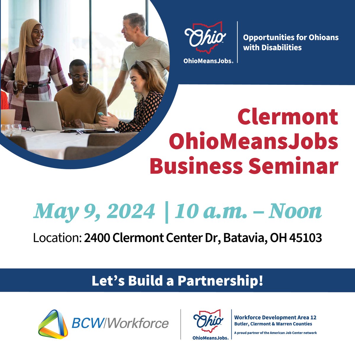 Join us at OhioMeansJobs Clermont County for an empowering Business Seminar! Register here: loom.ly/jw3VOTs See you there! #OhioMeansJobs #BusinessSeminar #CollaborationForSuccess