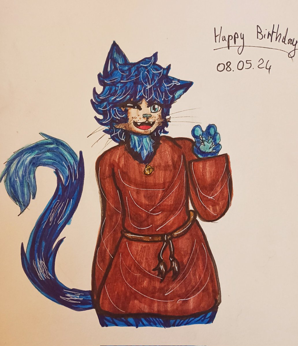 GoldflamKuroryu's tweet photo. 🎉🎊Happy Birthday🎊🎉

🐈A O🐈

#OC #Anhyn #HappyBirthday #birthday #catboy #cat #Taurus #dessin #draw #drawing https://t.co/tj8ozp6g6U