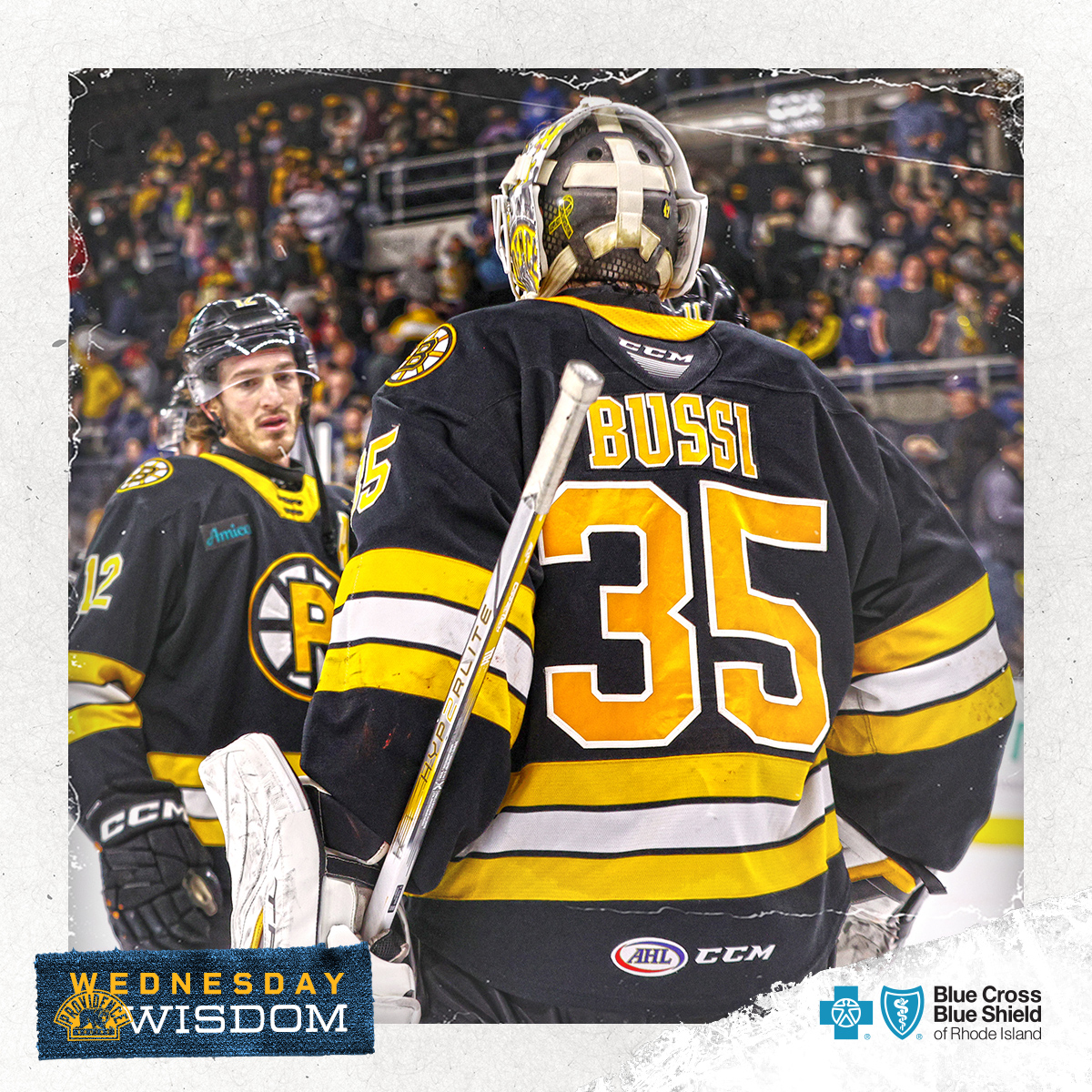Brandon Bussi's 34-save Shutout in Game 2 was the first #AHLBruins Playoff SO since 2014, when Niklas Svedberg stopped 20 shots in a 4-0 win over WBS 🤔 #WednesdayWisdom x @BCBSRI