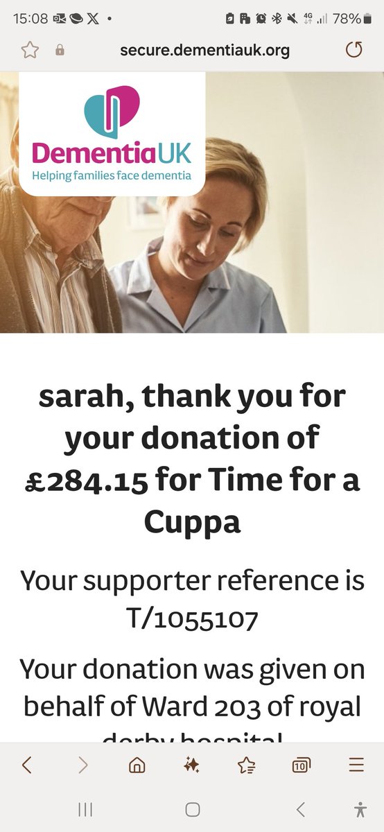 Ward 203 have raised an amazing £284.15 for dementia uk. So a Heartfelt thanks for all who came.