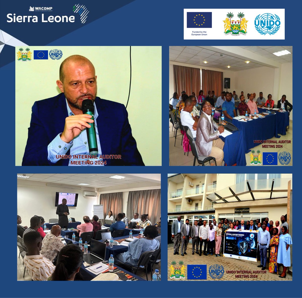 May 8th <a href="/EUinSierraLeone/">EU in Sierra Leone</a> funded #WACOMP_SL <a href="/UNIDO/">UNIDO</a> excited to start a 3-day IA for FoodSafety Trg Prg as per #ISO22000! Mario, Lead EUD, Highlights #FoodSafety&amp; #HACCP's vital role in EU export,Plus, insights from Emmanuel, Chief MTI, on the criticality of IA for #AfCFTA regime.