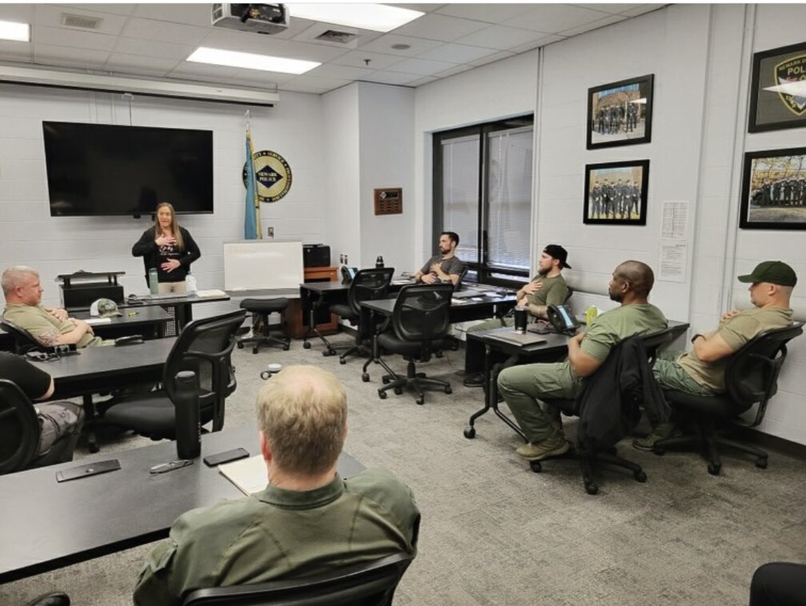 carly_musser3's tweet photo. Train the 🧠, just as hard as you train the body. 

I had an absolute blast getting to talk with the SWAT team in Newark earlier this week. https://t.co/WisPju79CF
