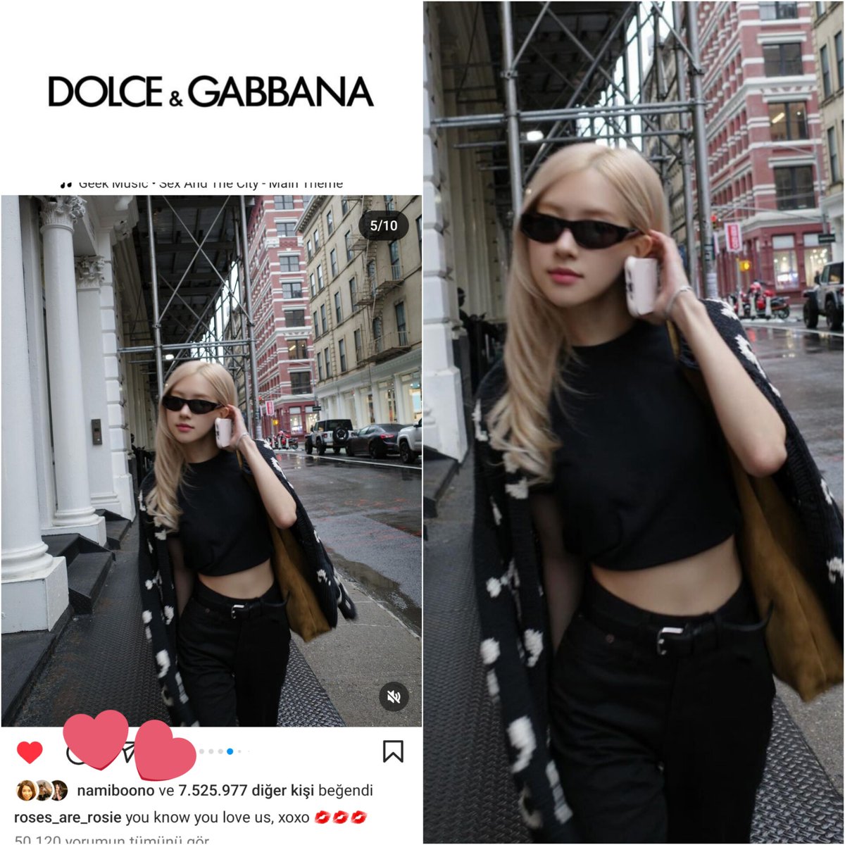 Dolce & Gabbana PR and Communications Director liked Rosé's post! #ROSÉ #로제 #BLACKPINKROSÉ #블랙핑크로제