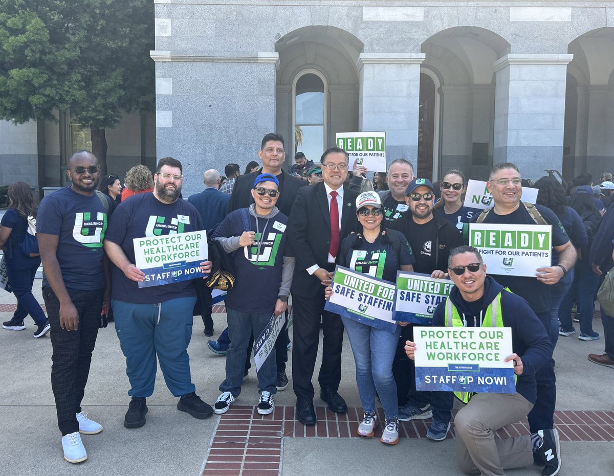 As heroes of healthcare, nurses in California and around the world do so much for their communities. I am honored to stand with the nurses and healthcare professionals of @unacuhcp  Your voice and your work matters! #NationalNursesWeek