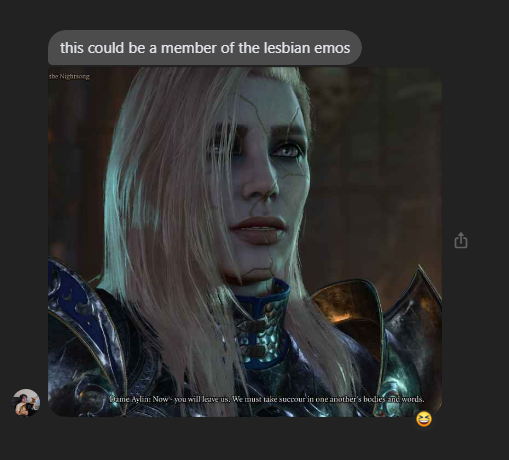 Meguin32's tweet photo. My husband @Vegione's messages to me while playing Baldur's Gate 3: https://t.co/JgRlhRTU3u