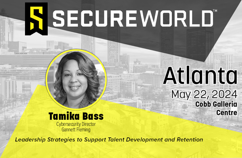 Tamika Bass, Cybersecurity Director at Gannett Fleming, will present May 22 at the 22nd annual SecureWorld Atlanta on how security leaders can foster talent development and retention in their organizations. See conference agenda and register here: hubs.li/Q02wB2WH0 #SWATL24