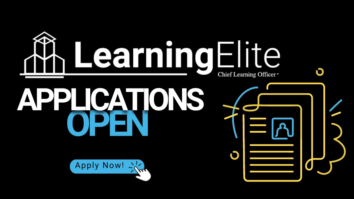 Applications for the 2024 LearningElite Awards are open! Don't miss your chance to showcase your commitment to excellence. 

Apply by May 31st! hubs.ly/Q02wqhP_0 

#LearningElite #LearningCommunity #FutureOfWork #InnovativeLearning #LearningLeaders #LearningImpact