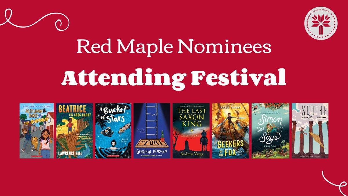 Forest of Reading (@forestofreading) on Twitter photo On day 2 of the Festival, we have so many #ForestofReading Red Maple nominees joining us for our “rock concert” for reading! We can’t wait! <a href="/mflowrites/">Melanie Florence</a> <a href="/surirosen/">Suri Rosen</a> <a href="/gordonkorman/">Gordon korman</a> <a href="/A_Varga_Author/">Andrew Varga</a> <a href="/kevinsandsbooks/">🦊 Kevin Sands 🦊</a> <a href="/erinbowbooks/">Erin Bow</a> <a href="/Nadia_Shammas_/">Nadia Shammas 🇵🇸</a> On day 2 of the Festival, we have so many #ForestofReading Red Maple nominees joining us for our “rock concert” for reading! We can’t wait! <a href="/mflowrites/">Melanie Florence</a> <a href="/surirosen/">Suri Rosen</a> <a href="/gordonkorman/">Gordon korman</a> <a href="/A_Varga_Author/">Andrew Varga</a> <a href="/kevinsandsbooks/">🦊 Kevin Sands 🦊</a> <a href="/erinbowbooks/">Erin Bow</a> <a href="/Nadia_Shammas_/">Nadia Shammas 🇵🇸</a>