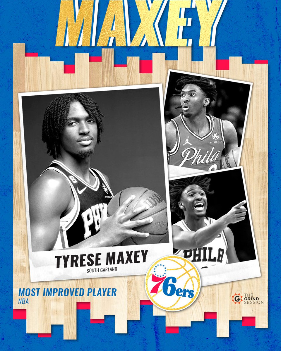 Huge congrats to Tyrese Maxey for being named the NBA's Most Improved Player!