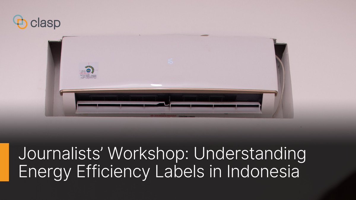 Energy labels use star ratings to show appliance energy efficiency. This helps consumers make cost & energy-saving choices. CLASP, @djebtke & @SIEJ_info, hosted a workshop in Indonesia for journalists to communicate the role of energy labels. Watch here: bit.ly/3yi54cK