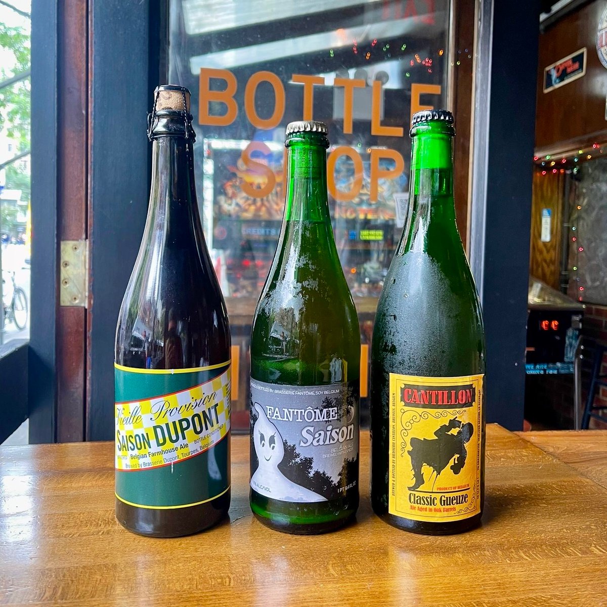 Another beautiful day!  Do it in style with one of our LARGE FORMAT BOTTLES!
Saison Dupont Farmhouse Ale - Brasserie Dupont
Fantôme (Saison) Farmhouse Ale - Brasserie Fantôme
Classic Gueuze - Brasserie Cantillon
WE OPEN AT 3pm!
#gebhardsbeerculture