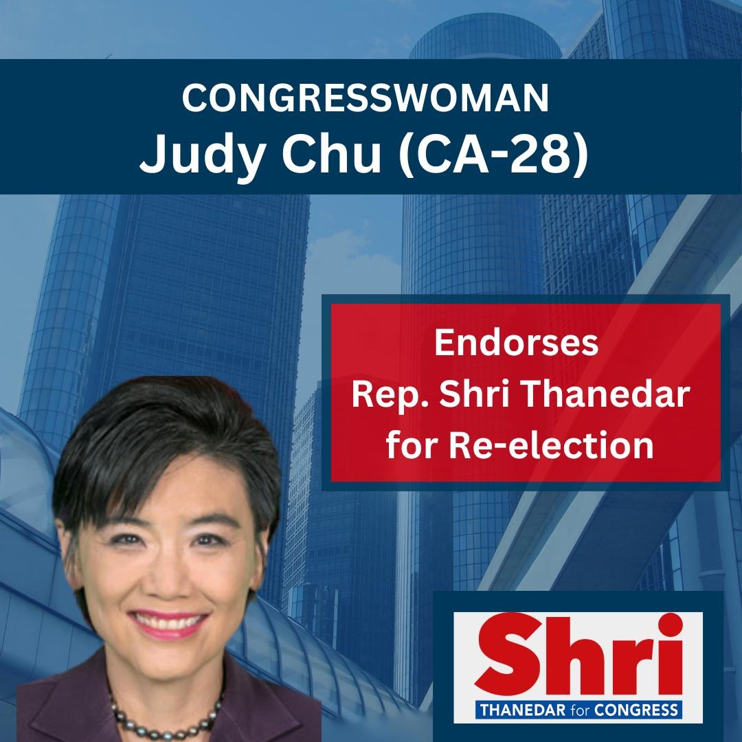 I am excited to announce that @JudyChuCampaign has endorsed our campaign for re-election this November. Together, we are going to continue the fight for equal rights and equal opportunities for all. #MI13