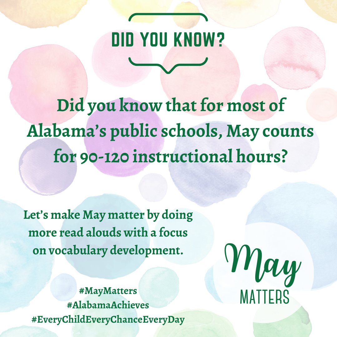 Read-alouds from a variety of complex texts build background knowledge and vocabulary, essential components of language comprehension. #MayMatters #AlabamaAchieves #EveryChildEveryChanceEveryDay @ALSDEOSL @AlabamaMTSS