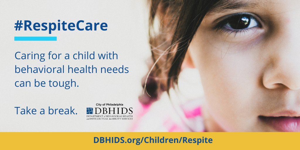 Caring for a child with behavioral health needs can be challenging. Take a break. Saturday Respite Care Programs are available to those who need short-term care for their children. Learn more ➡️ DBHIDS.org/children/respi…