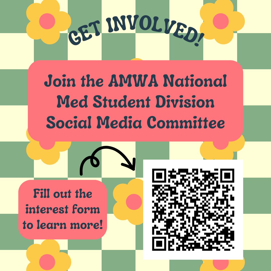 Want to get involved with AMWA? Join our social media committee! We will be having a virtual interest meeting in late May/early June, so make sure to fill out the interest form to learn more 🥁👀