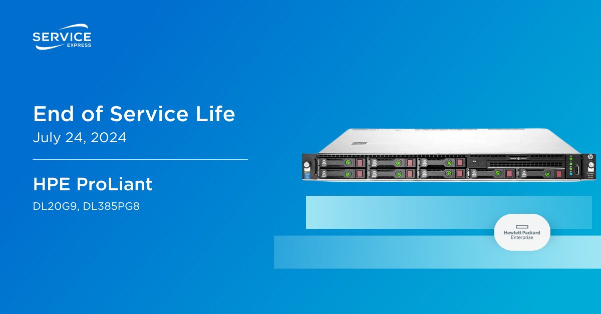 #EOSL Alert: Are your HPE ProLiant servers approaching EOSL in July 2024? Extend the life of your equipment well past its EOSL date, saving you critical IT budget. 🔗 bit.ly/3eieXO2