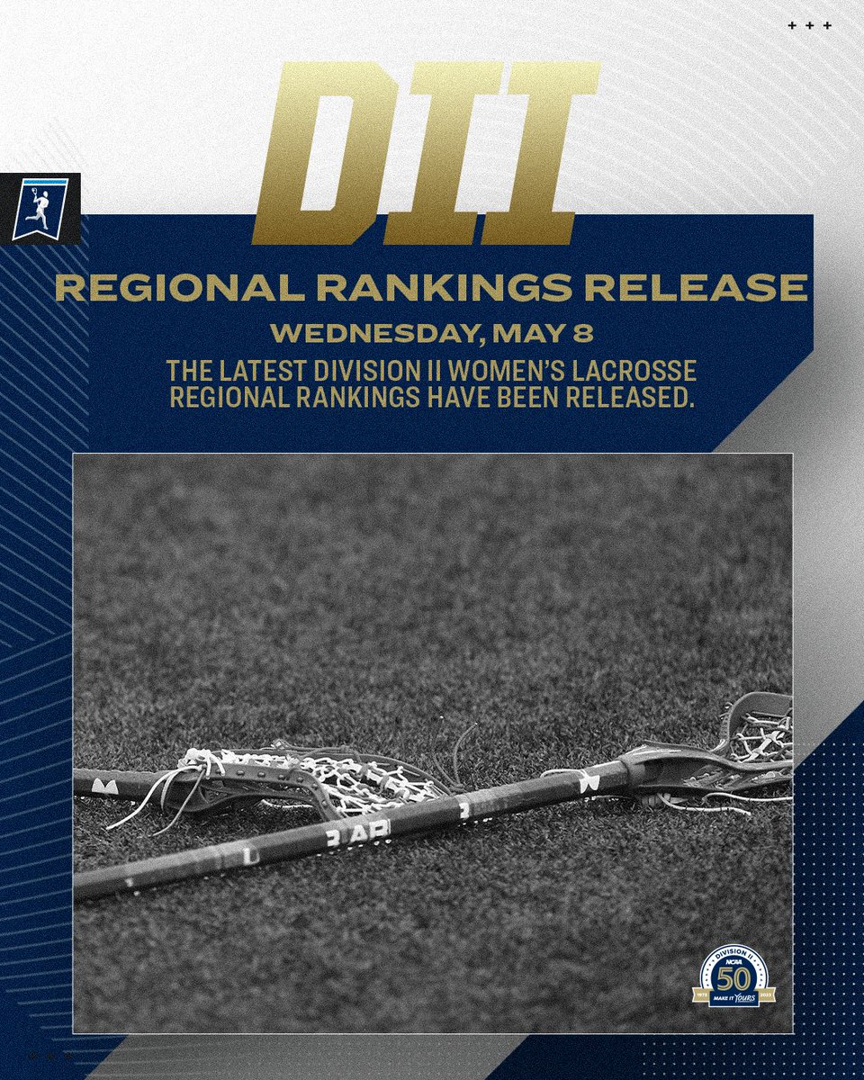 RANKINGS ALERT🚨 The final #D2WLAX regional rankings are here. #MakeItYours | on.ncaa.com/D2WLAXrr