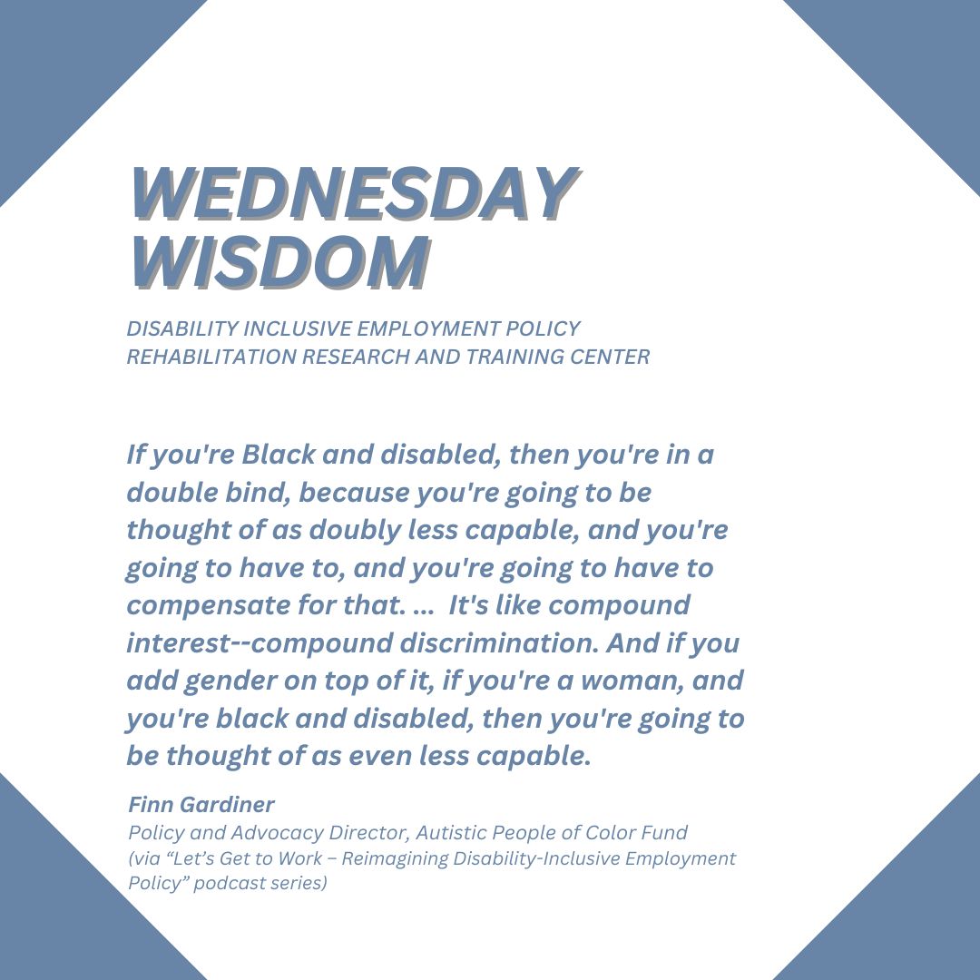 dieprrtc's tweet image. Wednesday Wisdom from Finn Gardiner! #disability #intersectionality