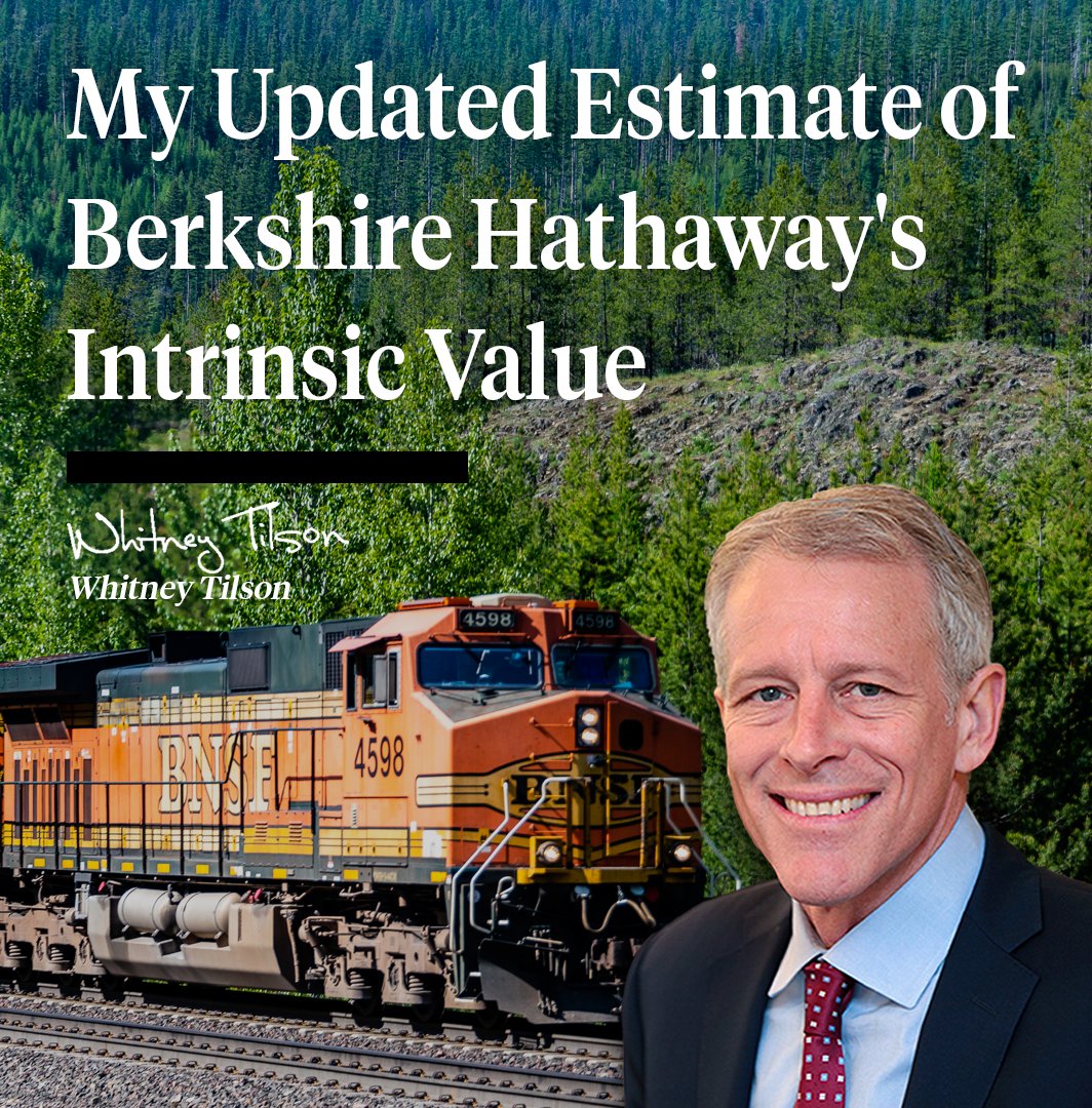 In the final installment of his Berkshire Hathaway (BRK-B) series, today @WhitneyTilson updates his estimate of the company's intrinsic value and explains that while the undervaluation isn't as great as it has been in the past, he still likes the stock ➡️ sbry.media/3JYXpmd