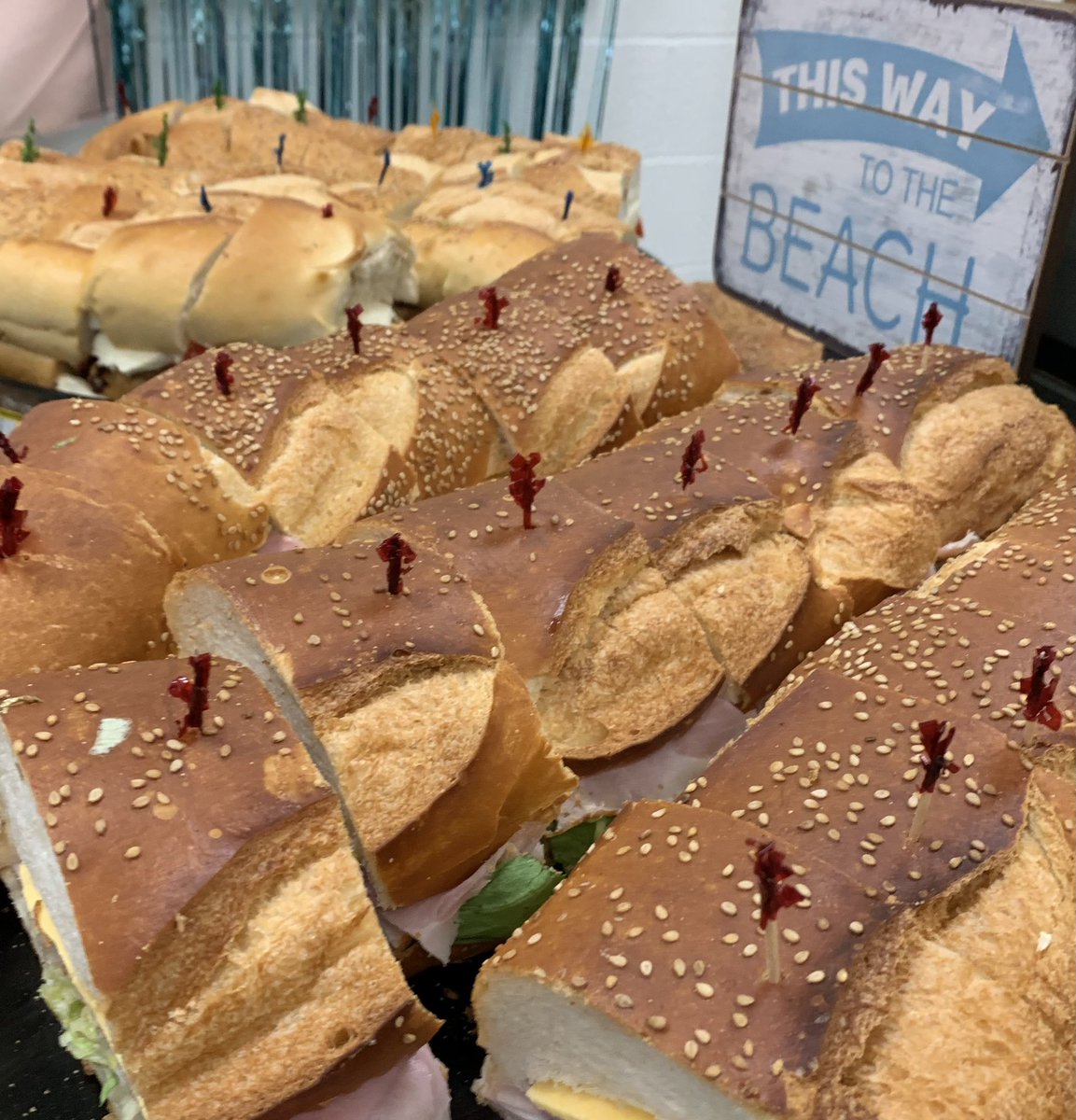 Lunch is served &amp; well deserved! 🥪🥗

What a beautiful and delicious spread compliments of Gemelli’s, the West Islip H.S. PTSA &amp; the generous families of the high school! 💛💙
<a href="/WestIslipLions/">West Islip High School</a> <a href="/drbman12/">Dr.  Bridgeman</a>