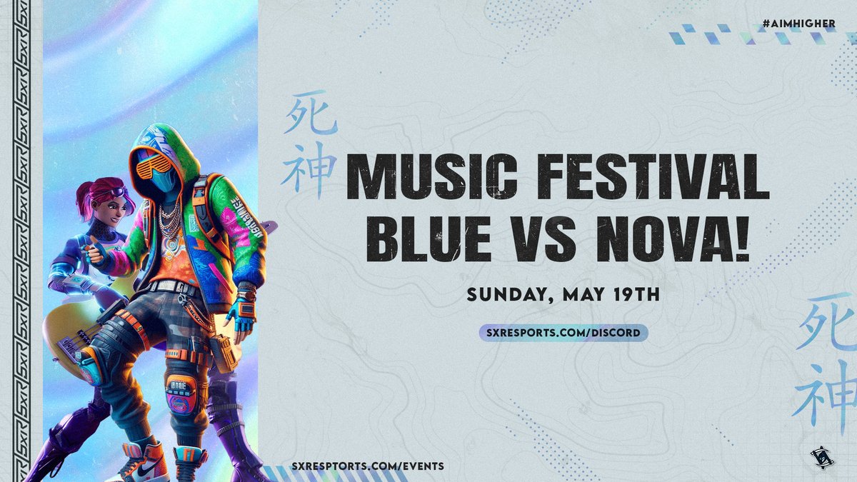Make sure you mark this down in your calendars for the most exciting time with Blue vs Nova in Fortnite Music Festival on May 19th! Watch them go head to head! 

#AimHigher #ReaperSZN