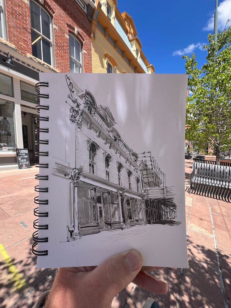 Sketching on Larimer Square, Denver