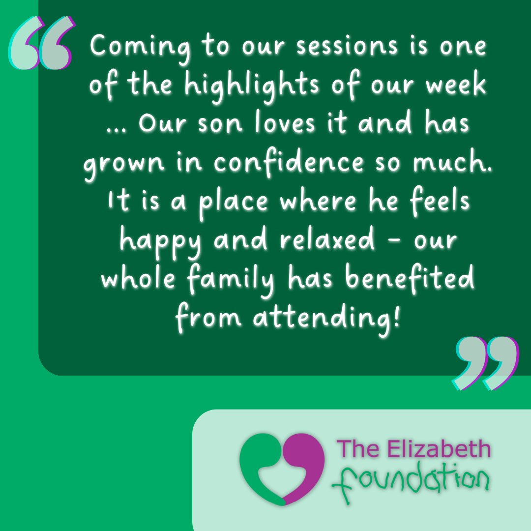 'Coming to our sessions is one of the highlights of our week ... Our son loves it and has grown in confidence so much. It is a place where he feels happy and relaxed – our whole family has benefited from attending!' Find out more at elizabeth-foundation.org/services/ #deafeducation