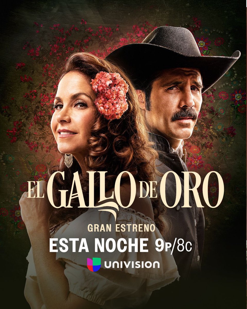 ¡No te pierdas el emocionante estreno de #ElGalloDeOro en Estados Unidos este miércoles 8 de mayo a las 9P/8C por @univision! #LaCaponera te espera con una historia que te atrapará desde el primer momento. 🐓🌟 ¡Prepárate para una noche llena de emociones!