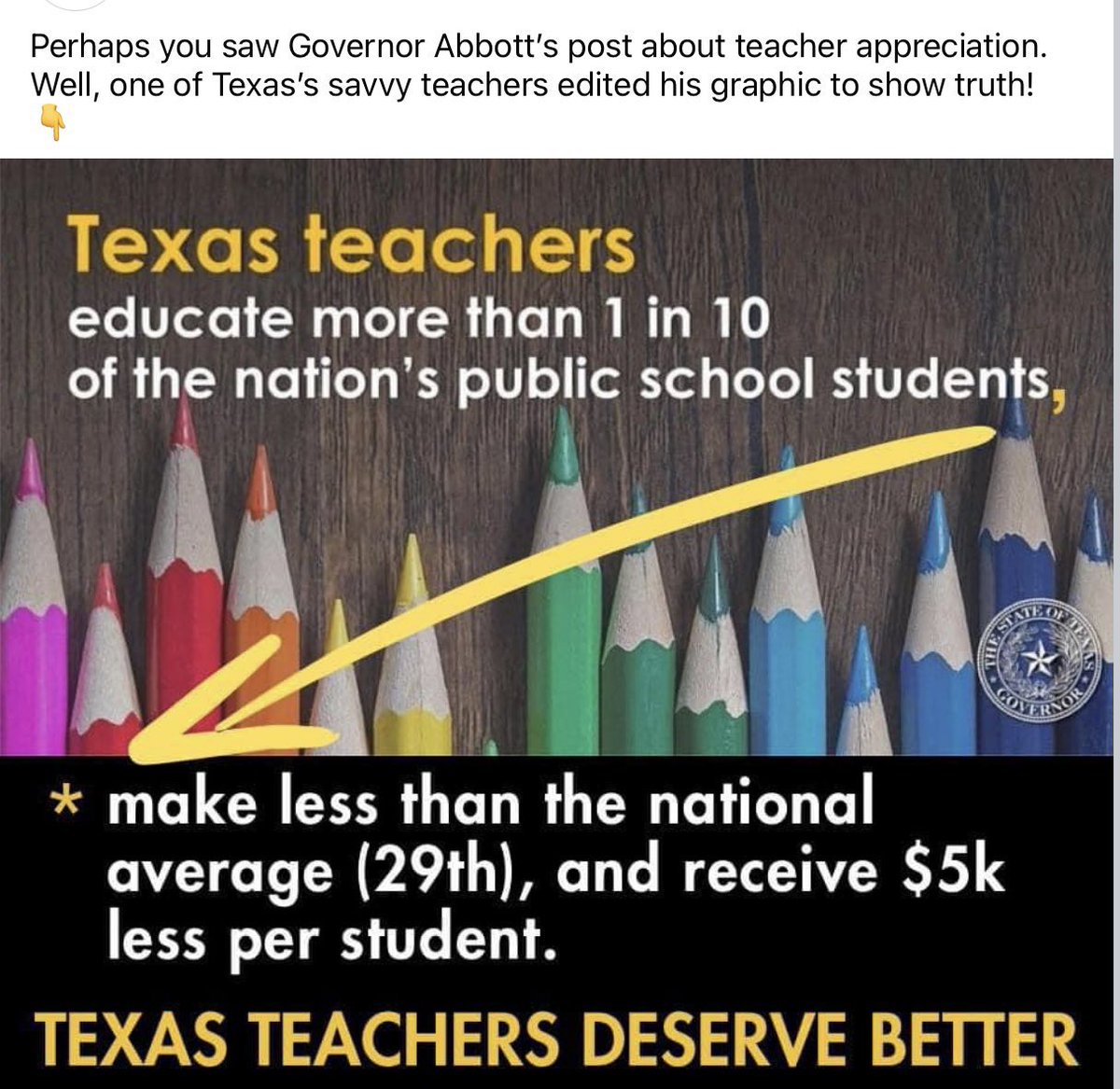 With a $30B surplus at the TX state capitol yet…
<a href="/GregAbbott_TX/">Greg Abbott</a> 
<a href="/GovAbbott/">Greg Abbott</a> 
<a href="/DanPatrickTX/">Lt. Gov. Dan Patrick</a> 
<a href="/TeamBettencourt/">Team Bettencourt</a>
