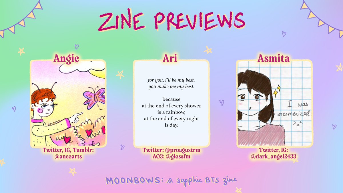 We're happy to present the first zine previews! 💕 These beautiful pieces are created by @ancoarts , @proagustrm , @dark_angel2433 ✨ Our zine wil be released on the 1st of June!