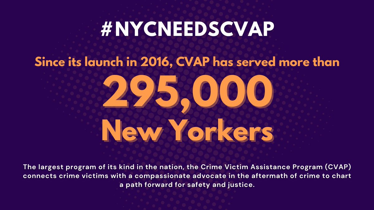 CVAP advocates work tirelessly in every precinct in NYC, helping survivors navigate the legal system and find safety. When New Yorkers get the support they need, the whole city heals. Don't let unnecessary budget cuts take that away! #NYCNeedsCVAP safehorizon.org/positions-stat…