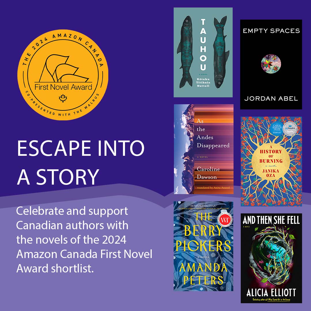 🎉Today's the day! @amazonca and @thewalrus are pleased to announce the shortlist for the 2024 Amazon Canada First Novel Award—check out these six fantastic books and authors at thewalrus.ca/afna. #AmazonFNA