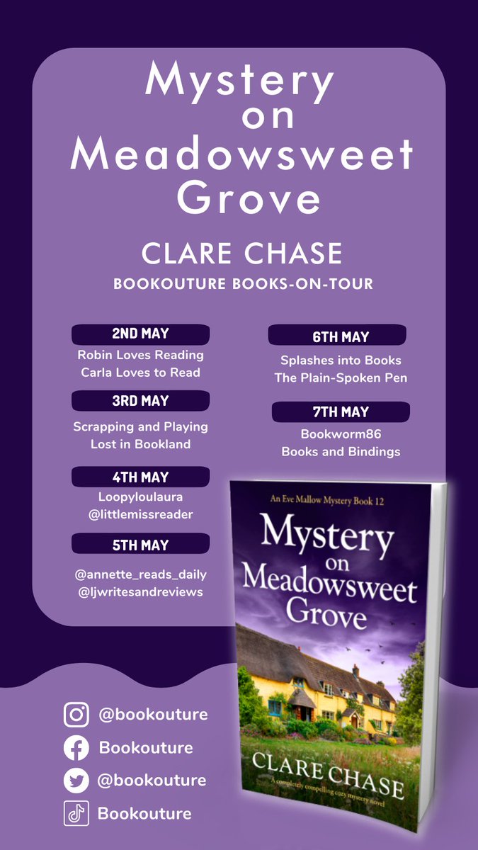 #cozymystery #MysteryonMeadowsweetGrove #blogtour I loved this mystery and I'm so sorry i'm late in posting the review Mystery on Meadowsweet Grove by Clare Chase @ClareChase_ @bookouture danzasullacqua.wordpress.com/2024/05/08/mys… #NetGalley