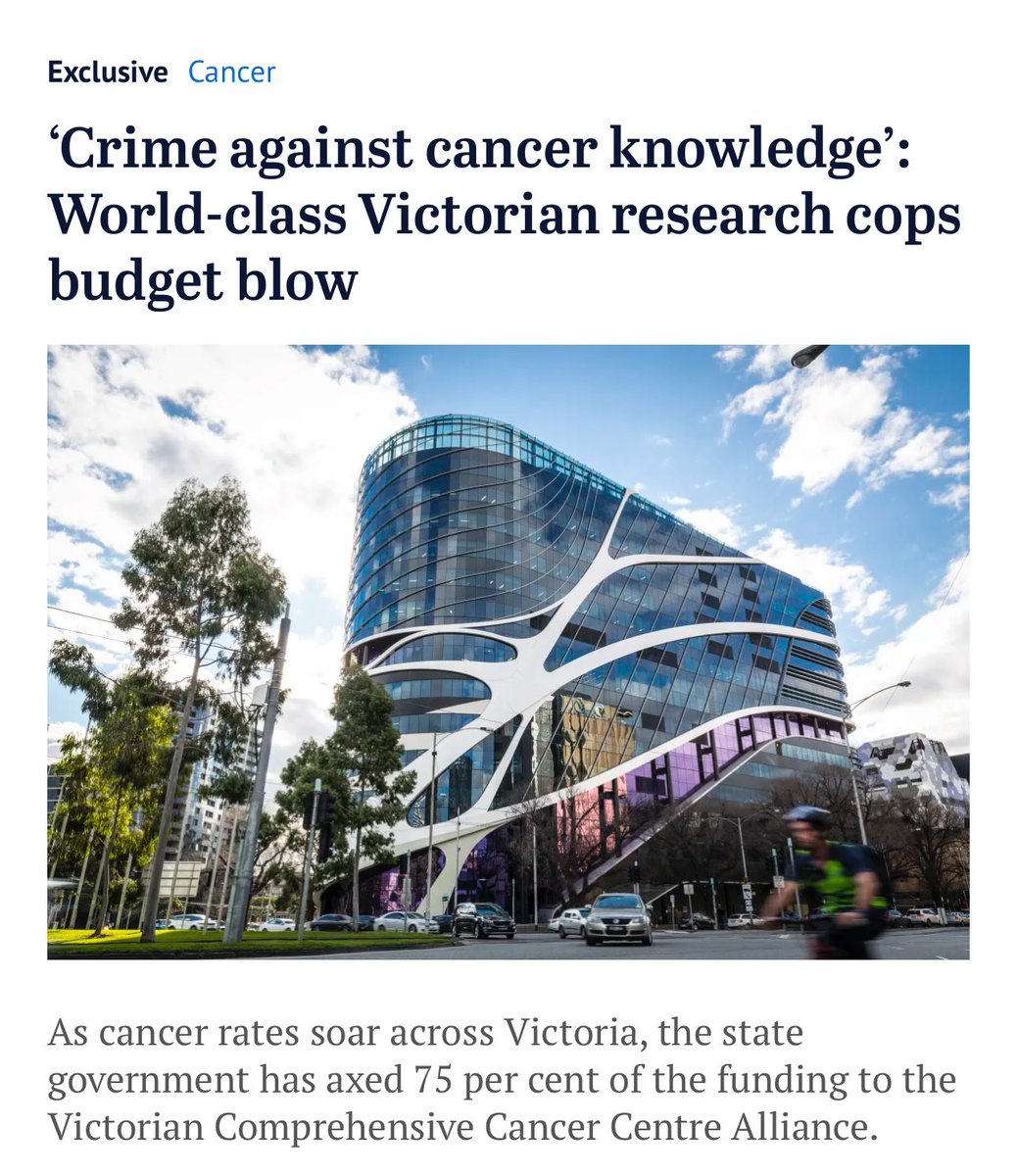 Vic govt criminally culpable.

Soaring cancer rates but cuts to treatment.

Sick and cruel.