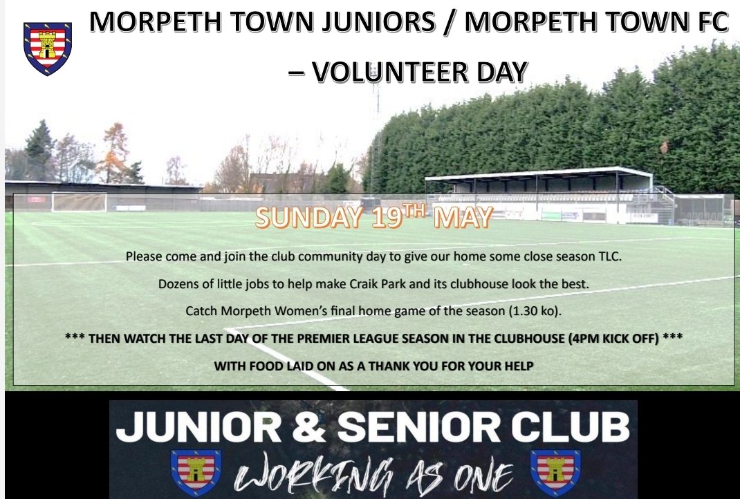 📢 Calling all volunteers  

Details below on how you can help the club over the summer... 

#UpthePeth