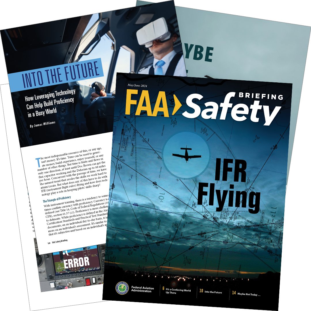 Our new magazine issue focuses on GA instrument flight training & IFR proficiency. You need the right physical and mental flying skills required in today’s challenging IFR environment. 🔎 Read Now: faa.gov/newsroom/faa-s… 📧 Subscribe: public.govdelivery.com/accounts/USAFA…