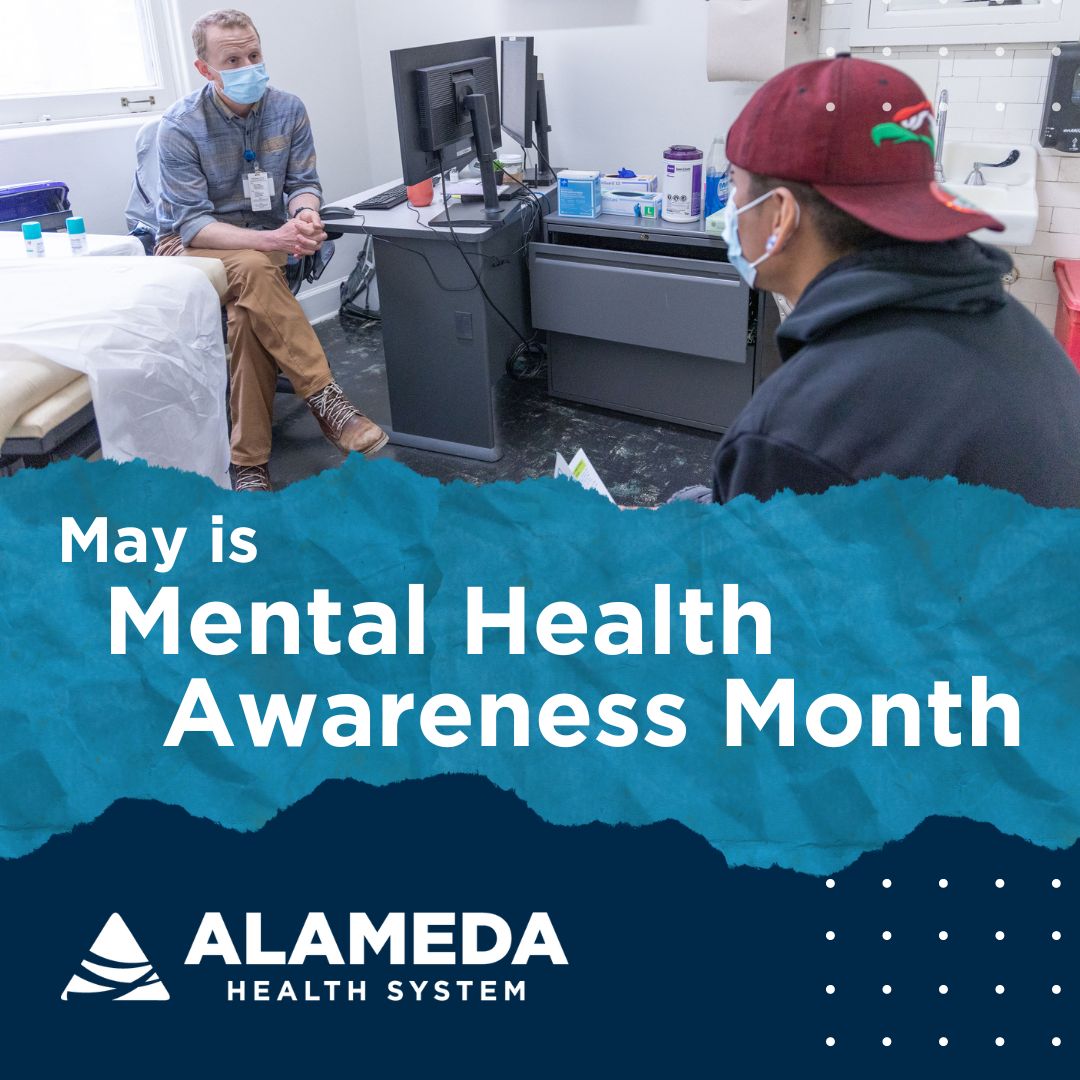 May is #MentalHealthMonth, and at Alameda Health System, we prioritize the well-being of our employees and community. Let's stay well by practicing self-care, seeking support when needed, and promoting mental wellness. Your mental health matters.