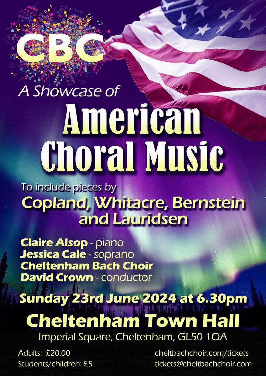Chelt Bach Choir (@cheltbachchoir) on Twitter photo Tickets on sale now for our summer concert - it’s going to be a corker, so please get it in your diaries…you can book directly from <a href="/CheltenhamTH/">Cheltenham Town Hall</a> via the link on our website cheltbachchoir.com/concerts.html#… 
#lauridesen #gjeilo #copland #bernstein #barber #whitacre #thompson #Cheltenham Tickets on sale now for our summer concert - it’s going to be a corker, so please get it in your diaries…you can book directly from <a href="/CheltenhamTH/">Cheltenham Town Hall</a> via the link on our website cheltbachchoir.com/concerts.html#… 
#lauridesen #gjeilo #copland #bernstein #barber #whitacre #thompson #Cheltenham